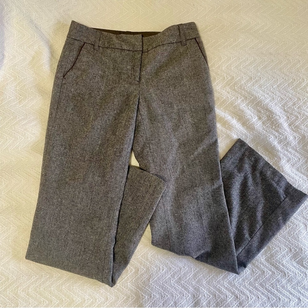 Dalia Collection Women’s Wool Dress Pants Flat Front Sz 4 Light Brown